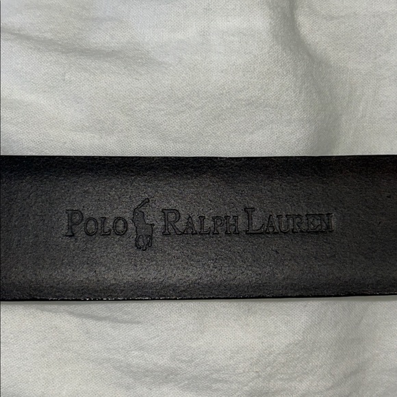 Polo Ralph Lauren men’s Size 38 black Italian leather belt. Silver buckle. - Picture 3 of 5